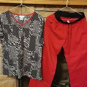 2 piece scrub star scrub outfit